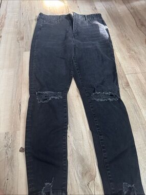 American Eagle Outfitters Black Women's Skinny Distressed Jeans